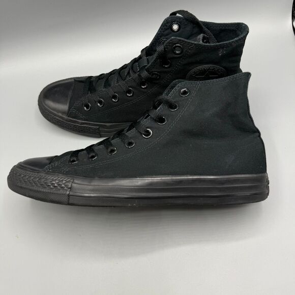 Converse Chuck Taylor All Star High Top Triple Black Sneakers Shoes Women Sz 10 - Picture 5 of 10